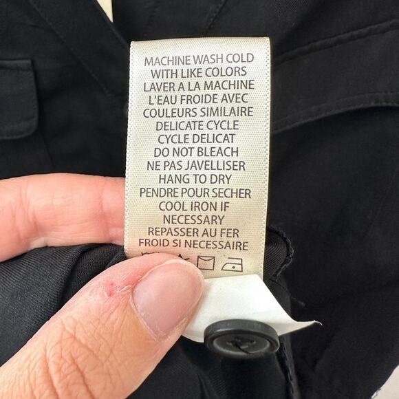 MAX STUDIO | Black Button Front Shirt Dress Minimalist NWT | Small - Picture 9 of 9